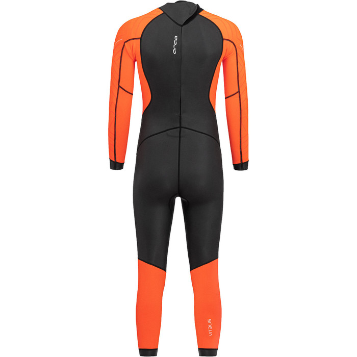 2024 Orca Mnner Vitalis Hi-Vis Rckenreiverschluss Open Water Swim Neoprenanzug NN27 - Black